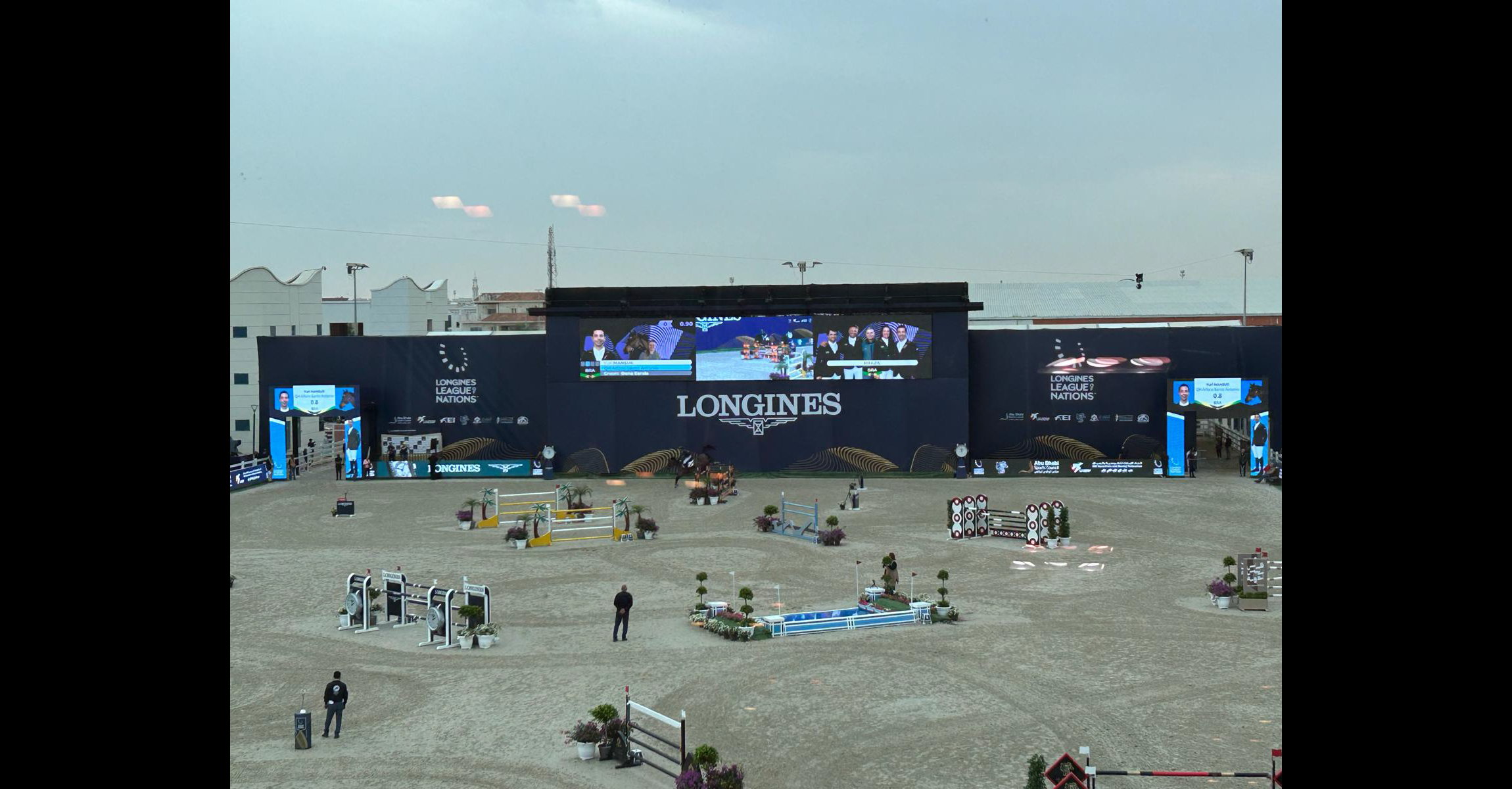 Longines League of Nations arena in Abu Dhabi with hippo data's LED video wall